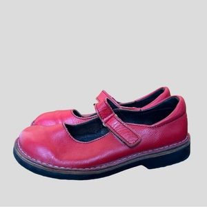 Red Leather Mary Janes